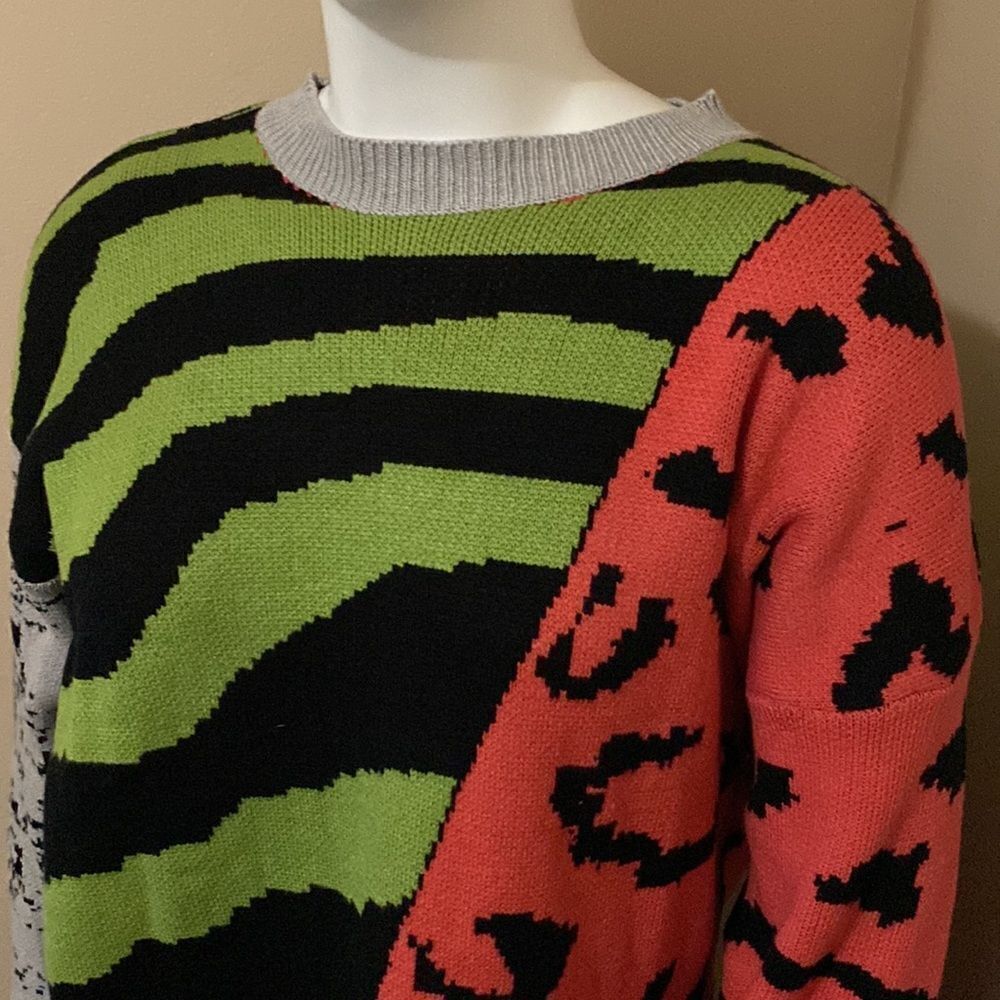 NWOT Oversized Multi-Color Sweater Dress - Picture 12 of 16